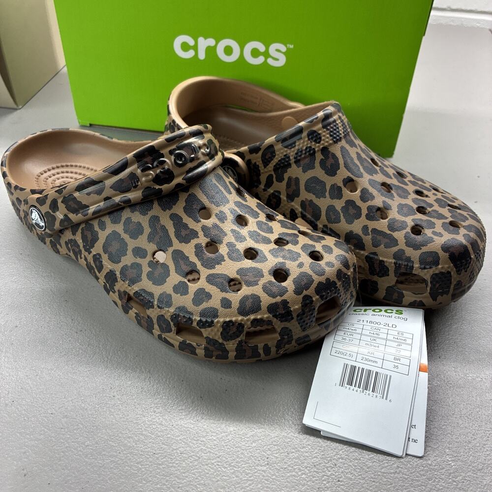 Crocs Classic Animal Clog Lifestyle Leopard 211800-2LD Size 6 Women’s Or Men’s 4